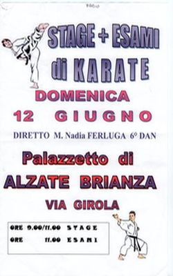 Stage Karate del M° Nadia Ferluga